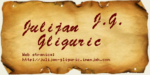 Julijan Gligurić vizit kartica